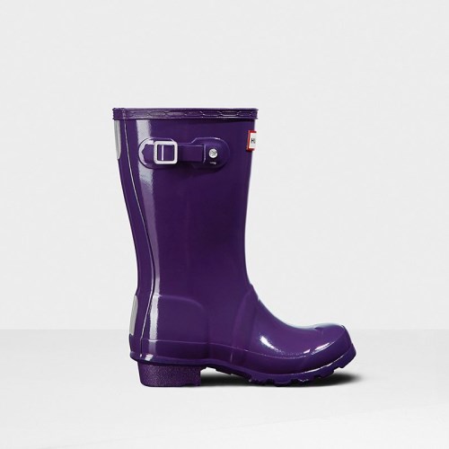 Hunter Original Gloss Rain Boots For Kids - NZ D6130